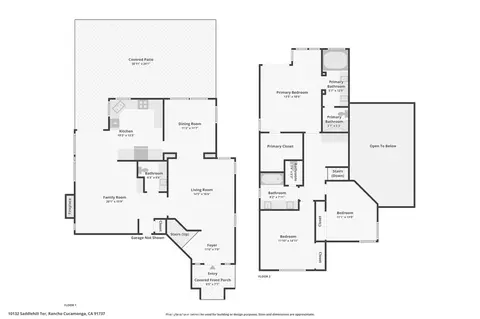 Floorplan - 10132 Saddlehill Ter, Rancho Cucamonga, CA 91737 photo 3 of 3
