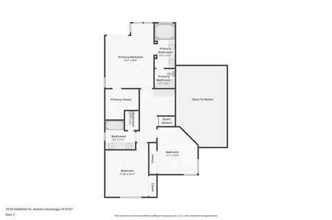 Floorplan - 10132 Saddlehill Ter, Rancho Cucamonga, CA 91737 photo 2 of 3