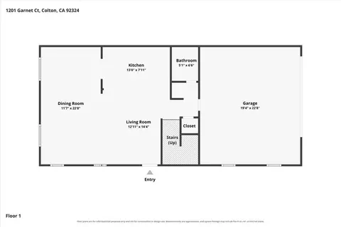 Floorplan - 1201 Garnet Ct, Colton, CA 92324 photo 2 of 3