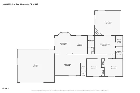 Floorplan - 16849 Mission, Hesperia, CA 92345 photo 1 of 1