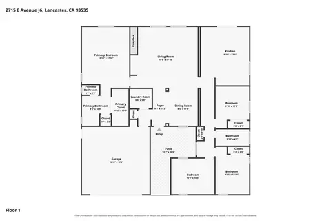 Floorplan - 2715 E Avenue J6, Lancaster, CA 93535 photo 1 of 1