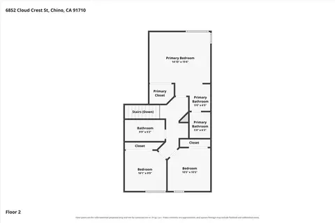 Floorplan - 6852 Cloud Crst, Chino, CA 91710 photo 1 of 3