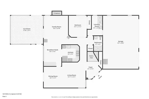 Floorplan - 1214 Miller Ct, Upland, CA 91784 photo 2 of 3