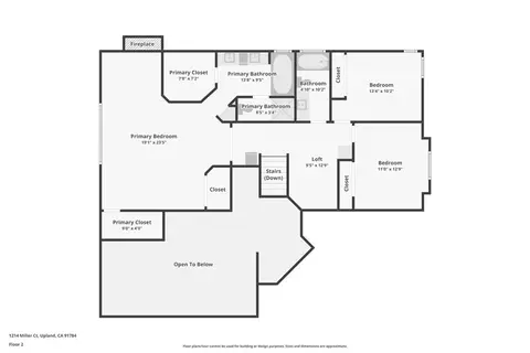 Floorplan - 1214 Miller Ct, Upland, CA 91784 photo 1 of 3