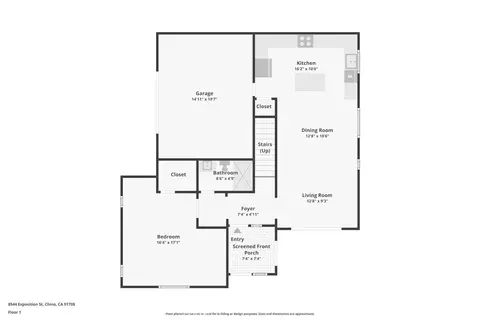 Floorplan - 8544 Exposition St, Chino, CA 91708 photo 2 of 3
