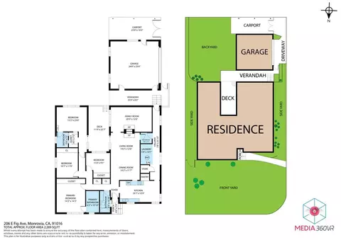 Floorplan - 206 E Fig, Monrovia, CA 91016 photo 1 of 1