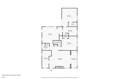 Floorplan - 7276 Summitrose St, Tujunga, CA 91042 photo 2 of 3