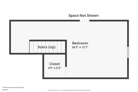 Floorplan - 7276 Summitrose St, Tujunga, CA 91042 photo 3 of 3