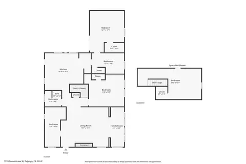 Floorplan - 7276 Summitrose St, Tujunga, CA 91042 photo 1 of 3