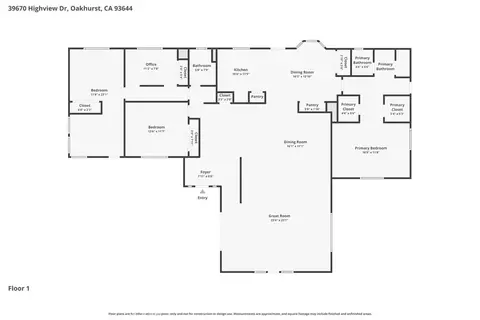 Floorplan - 39670 Highview, Oakhurst, CA 93644 photo 1 of 1
