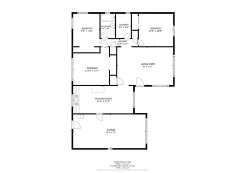 Floorplan - 740 E Monterey, Avenal, CA 93204 photo 1 of 1