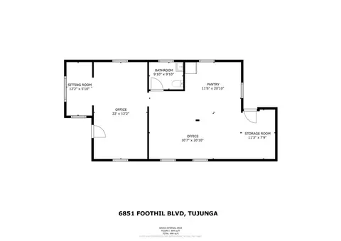 Floorplan - 6851 Foothill, Tujunga, CA 91042 photo 2 of 3
