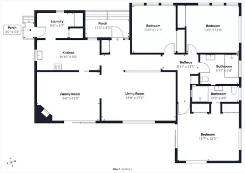 Floorplan - 11246 Denivelle Pl, Tujunga, CA 91042 photo 1 of 1