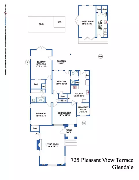 Floorplan - 725 Pleasant View Ter, Glendale, CA 91202 photo 1 of 1