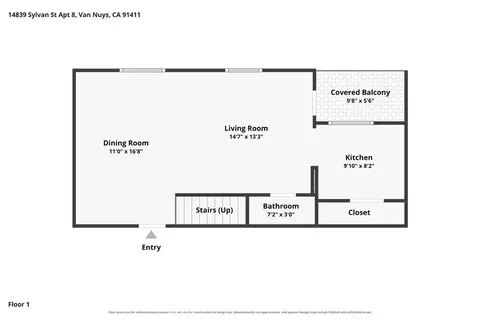 Floorplan - 14839 Sylvan St, Van Nuys, CA 91411 photo 2 of 3