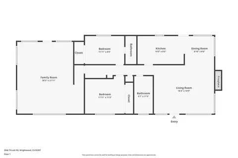 Floorplan - 2046 Thrush, Wrightwood, CA 92397 photo 1 of 1