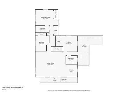 Floorplan - 1488 Linnet, Wrightwood, CA 92397 photo 3 of 3