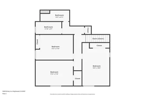 Floorplan - 5328 Shirley J, Wrightwood, CA 92397 photo 3 of 4