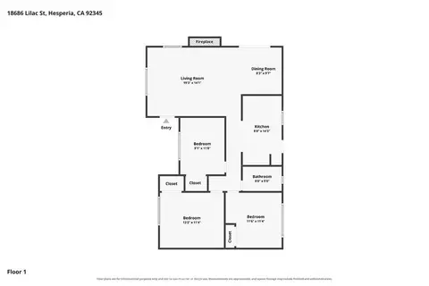Floorplan - 18686 Lilac St, Hesperia, CA 92345 photo 1 of 1
