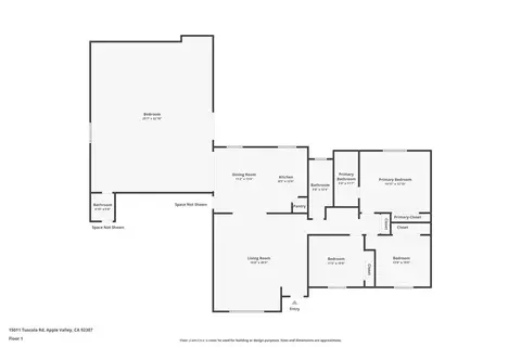Floorplan - 15011 Tuscola Rd, Apple Valley, CA 92307 photo 1 of 1