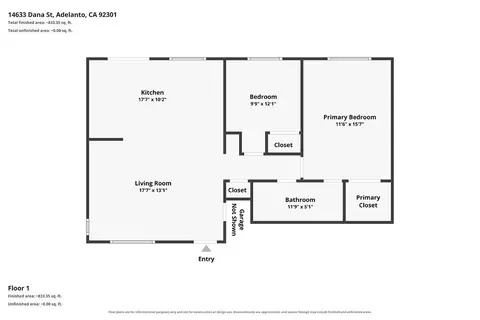 Floorplan - 14633 Dana St, Adelanto, CA 92301 photo 1 of 1