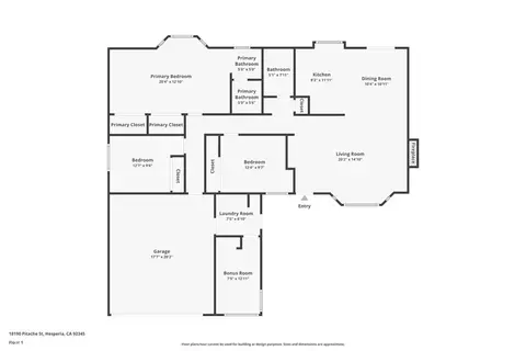 Floorplan - 18190 Pitache St, Hesperia, CA 92345 photo 1 of 1