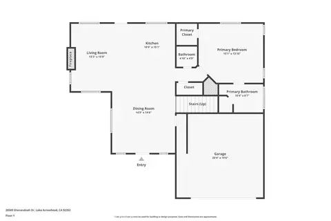 Floorplan - 28589 Shenandoah Dr, Lake Arrowhead, CA 92352 photo 2 of 3