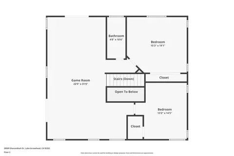 Floorplan - 28589 Shenandoah Dr, Lake Arrowhead, CA 92352 photo 3 of 3