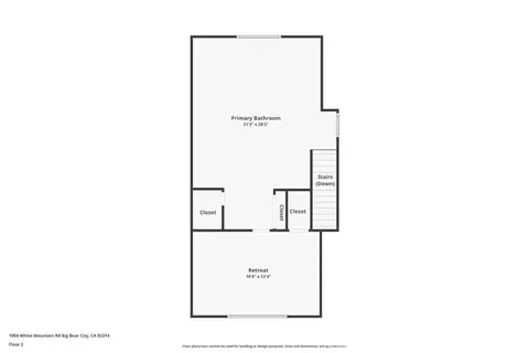 Floorplan - 1004 White Mountain Dr, Big Bear City, CA 92314 photo 2 of 4