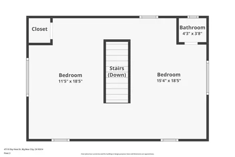 Floorplan - 47115 Sky View Dr, Big Bear City, CA 92314 photo 1 of 3