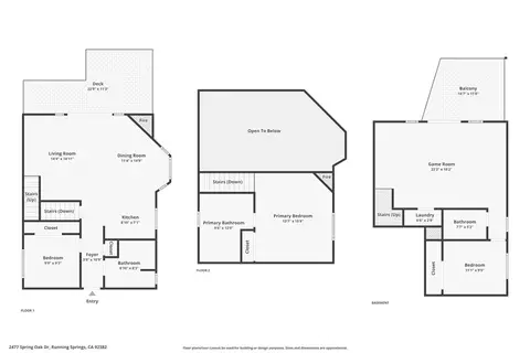 Floorplan - 2477 Spring Oak Dr, Running Springs, CA 92382 photo 4 of 4