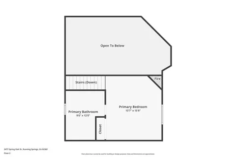 Floorplan - 2477 Spring Oak Dr, Running Springs, CA 92382 photo 2 of 4