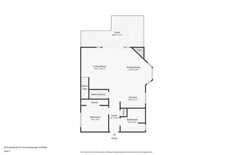 Floorplan - 2477 Spring Oak Dr, Running Springs, CA 92382 photo 1 of 4
