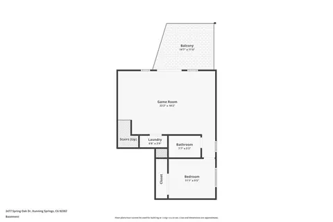 Floorplan - 2477 Spring Oak Dr, Running Springs, CA 92382 photo 3 of 4