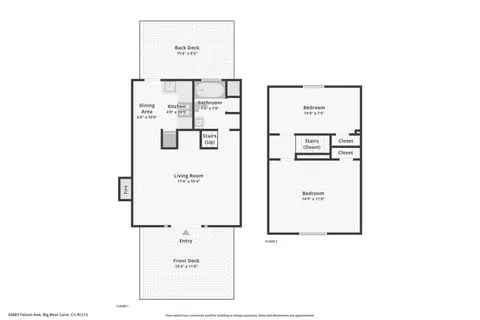 Floorplan - 42683 Falcon Ave, Big Bear Lake, CA 92315 photo 1 of 1