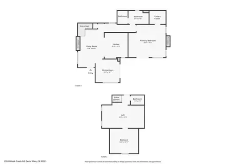 Floorplan - 29591 Hook Creek Rd, Cedar Glen, CA 92321 photo 1 of 3