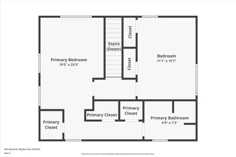 Floorplan - 1051 Mound, Big Bear City, CA 92314 photo 3 of 4