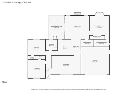 Floorplan - 13555 3rd, Yucaipa, CA 92399 photo 1 of 1