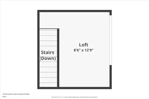 Floorplan - 155 Birchwood, Lake Arrowhead, CA 92352 photo 3 of 4