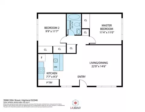 Floorplan - 3568 20th St, Highland, CA 92346 photo 1 of 1