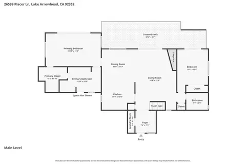 Floorplan - 26599 Placer, Lake Arrowhead, CA 92352 photo 1 of 3