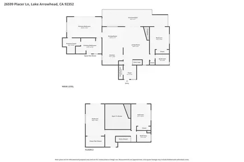 Floorplan - 26599 Placer, Lake Arrowhead, CA 92352 photo 3 of 3