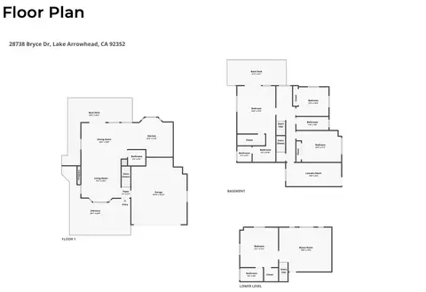 Floorplan - 28738 Bryce Dr, Lake Arrowhead, CA 92352 photo 1 of 1