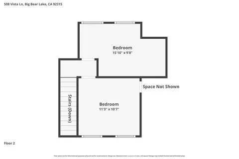 Floorplan - 508 Vista, Big Bear Lake, CA 92315 photo 3 of 3