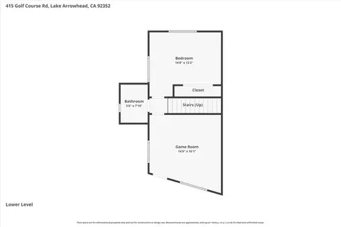 Floorplan - 415 Golf Crse, Lake Arrowhead, CA 92352 photo 1 of 4