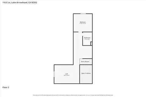 Floorplan - 116 E Lk, Arrowhead, CA 92352 photo 3 of 3