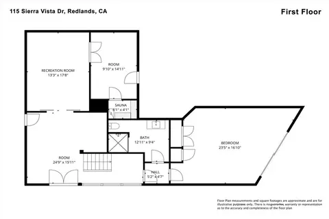 Floorplan - 115 Sierra Vista Dr, Redlands, CA 92373 photo 2 of 2