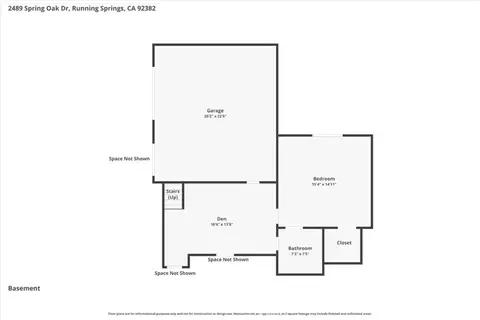 Floorplan - 2489 Spring Oak, Running Springs, CA 92382 photo 4 of 4