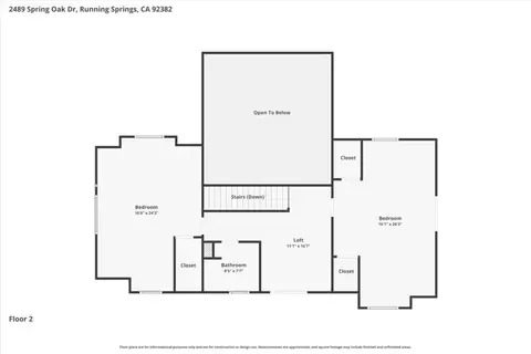 Floorplan - 2489 Spring Oak, Running Springs, CA 92382 photo 2 of 4