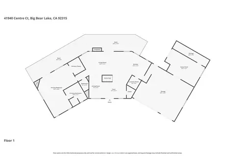 Floorplan - 41940 Centre Ct, Big Bear Lake, CA 92315 photo 2 of 3